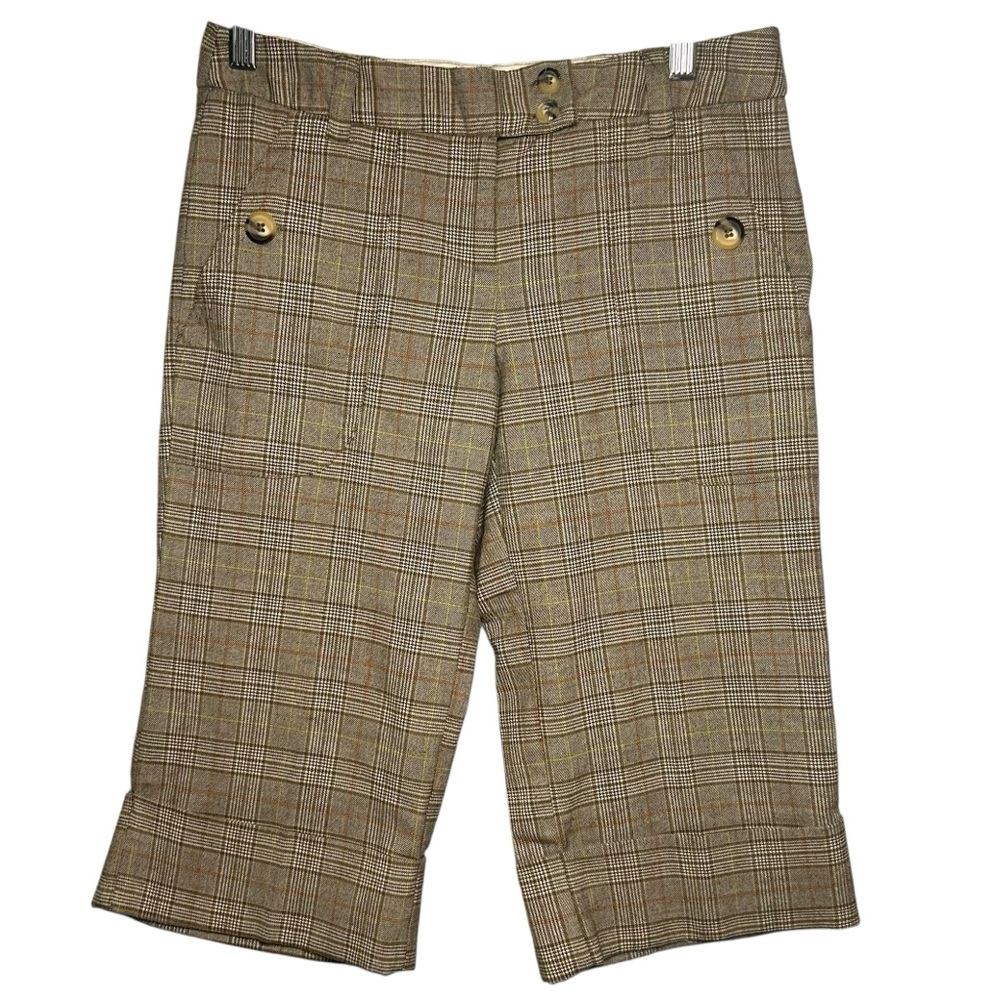 Vintage 90s Y2K Rampage Jorts Brown Plaid grunge retro preppy tomboy street Sz S